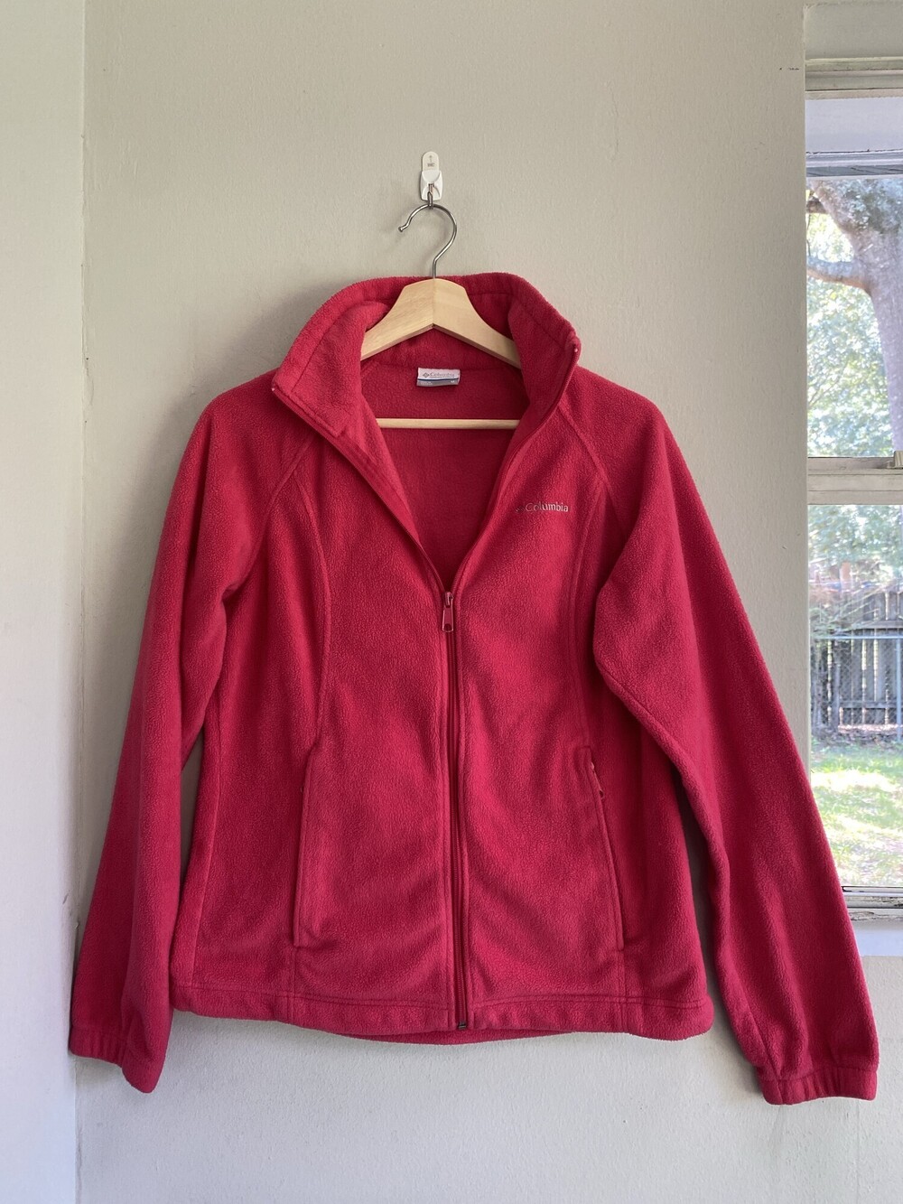 Columbia Women's Bright Pink Full Zip Fleece Jacket Size M